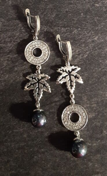 купить свадебное платье недорого: Серебряные длинные, вечерние, нарядные, свадебные серьги с — 6