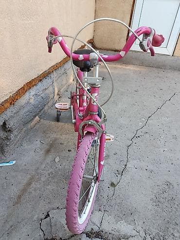 red centr: Детский велосипед Lespo High Kick (примерно 16") - Яркий розово-белый — 2