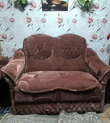 Зал үчүн гарнитуралар: Ашкана үчүн жумшак бурчек, түсү - Күрөң — 3