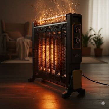 вентиляторы с увлажнителем воздуха: Электрический обогреватель Микатермический, Напольный — 1