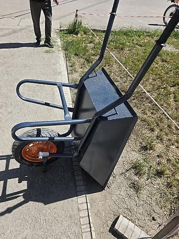 строительные тачка: Садово-строительная тачка и тележка, Стальная, Одноколесная — 4