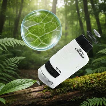 инстурменты: Микроскоп детский, разрешением до 120х. Позволяет смотреть мелкие — 1