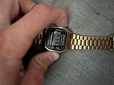 дамский сумка: CASIO A168WG — легендарные электронные часы в золотистом исполнении — 3