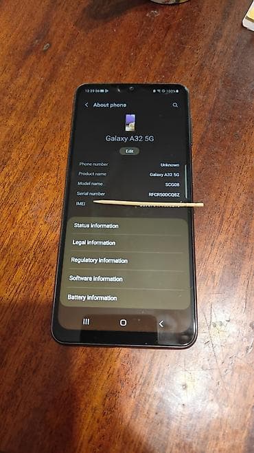 note 10plus: Samsung Galaxy A32 5G, Б/у, 64 ГБ, цвет - Черный, 1 SIM — 5