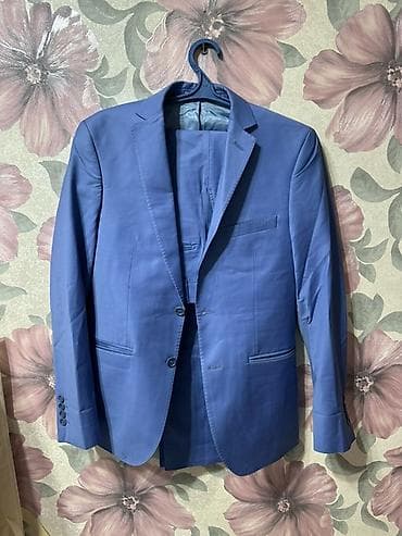 Мужской костюм, M, Milano, Б/у, цвет - Голубой, Самовывоз, Платная доставка