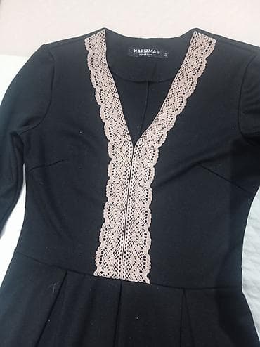 Баш кийимдер: Платье XARIZMAS Mind & Soul - Цвет: черный с кружевной отделкой — 2