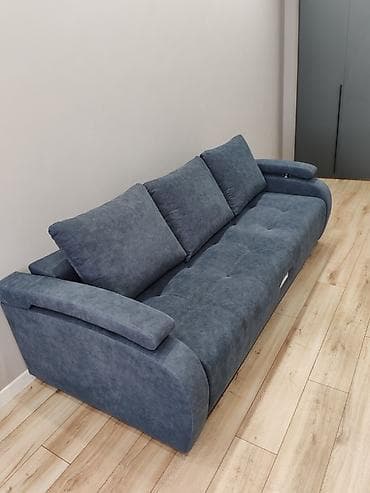 fabric case: Прямой диван, Б/у — 2