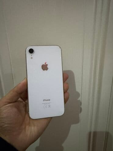 IPhone Xr, Б/у, 128 ГБ, Белый, Чехол, 75 %