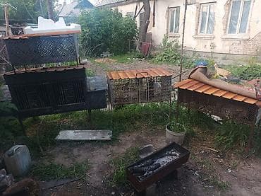 мини распил: Металлические клетки для кроликов/ навесами вместе с кроликами - — 2