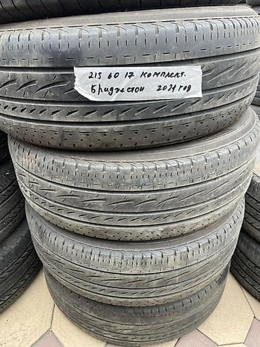 Шины 215 / 60 / R 17, Лето, Б/у, Комплект, Легковые, Bridgestone at lalafo.kg Шины 215 / 60 / R 17, Лето, Б/у, Комплект, Легковые, Bridgestone