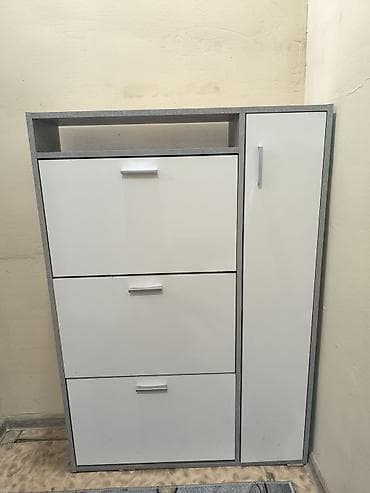 мойка с тумбой на кухню: Тумба и подставка для обуви, Другой материал, цвет - Серый — 2