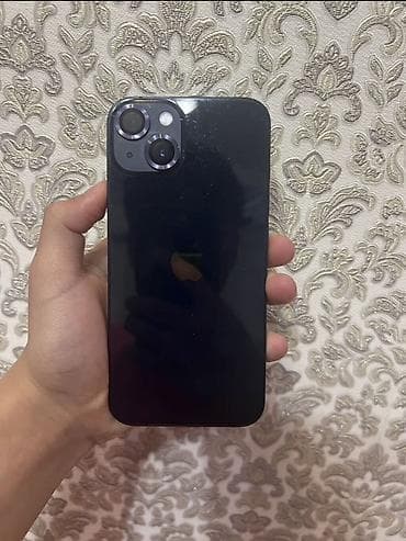 IPhone 13, Б/у, 128 ГБ, Черный, Чехол, 100 % — 1