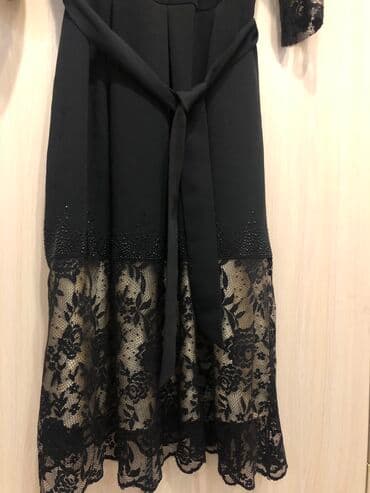 стильные модные платья больших размеров: Абсолютно новое очень красивое черное платье, Турция. 48-50 размер — 8