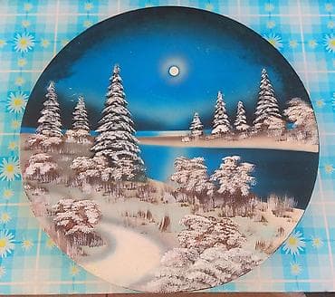 Продаю: Настенная тарелка гипсовая (с блёстками, фото не передаёт