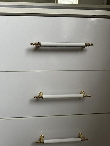 тумба зеркала: Туалетный столик, Б/у, С зеркалом, цвет - Белый — 4