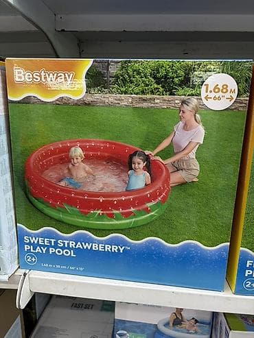детские бассейны надувные: Надувной детский бассейн Bestway Sweet Strawberry Play Pool - Яркий — 1