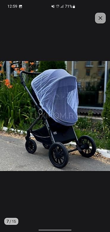 new lux: Коляска, Другой бренд, цвет - Черный, Б/у, Самовывоз — 4