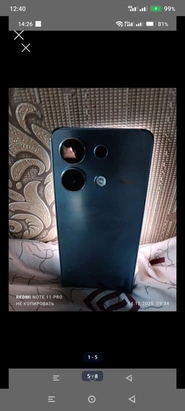 redmi note9c: Redmi, Redmi Note 13, Б/у, 256 ГБ, цвет - Синий, 2 SIM — 6