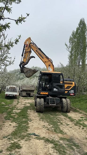 Транспорт: Экскаватор, Hyundai, Дөңгөлөктүү — 1