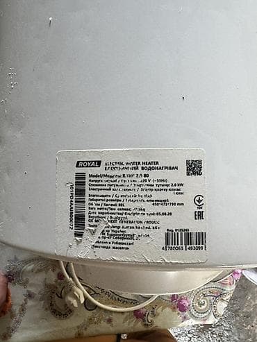 Накопительный водонагреватель Объем бака: 80 л, Royal Clima, Электрический, Предохранительный клапан, Эмалированная сталь, Б/у — 2