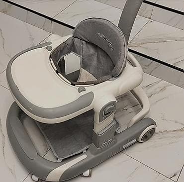 детские коляски zippy type 1: Детские ходунки-трансформер Babywalker, серо-белые - 2 режима — 2