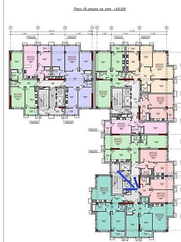3 к: 1 комната, 46 м², Элитка, 13 этаж, Готовая ПСО (под самоотделку) — 4