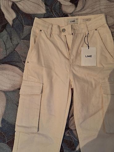 Платья: Брюки Клеш, Осень-весна, Хлопок, Новый, S — 2