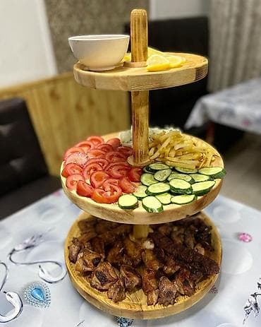 советский буфет: Ассорти для большой компании: восточная кухня - Большие многоярусные — 4