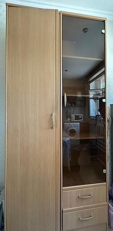 офисные парты: Комплект офисной мебели, Б/у, Шкаф, ДСП, Самовывоз, цвет - Коричневый — 2