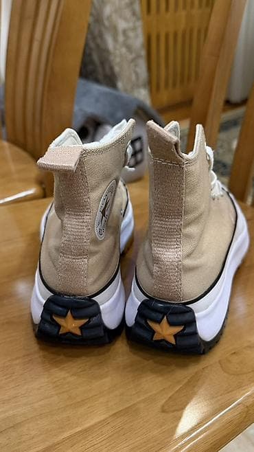 конверсы обувь: Кроссовки, 37.5, Converse, Б/у, цвет - Бежевый — 2