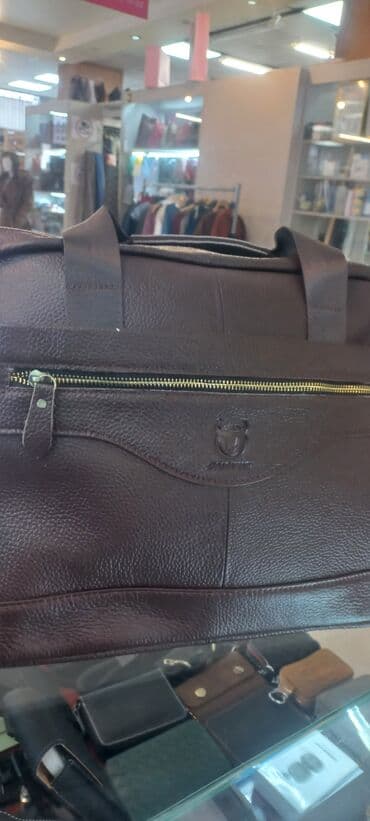 кожаная спортивная сумка: Портфель, Новый, Материал: Натуральная кожа, Мужские — 9