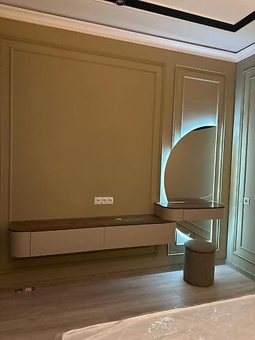 Современный комплект мебели для спальни и гостиной в едином стиле: -