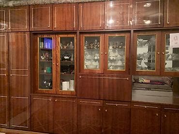 Гарнитур для зала, Б/у, Шкаф, Дерево, Самовывоз, цвет - Коричневый