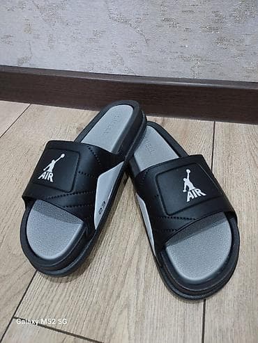 atom total: Мужские сандалии, 40, 41, 42, Air Jordan, Новый, цвет - Черный, Самовывоз — 1