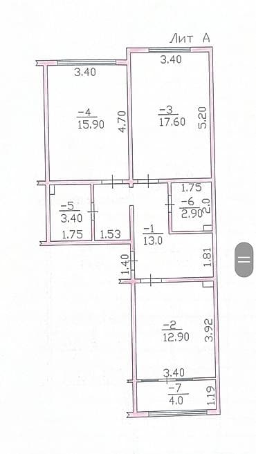 мичуринский: 2 комнаты, 70 м², Индивидуалка, 5 этаж, Евроремонт — 3
