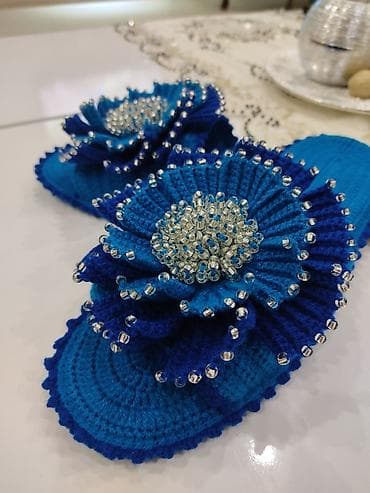 zoom h4n: Домашние тапочки, 40, Новый, цвет - Синий, Самовывоз — 2