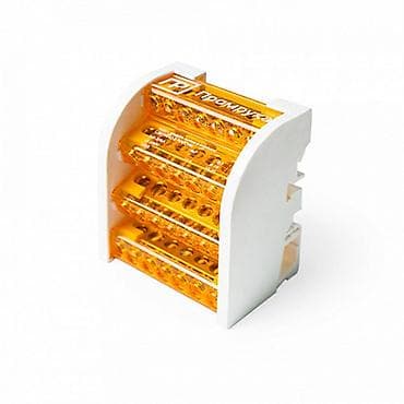 стойка малина: Шина на DIN-рейку в корпусе (кросс-модуль) 4×7 Промрукав 0832832 — 1