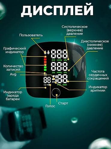 Тонометры: Наручный автоматический тонометр с голосовым оповещением оригинал — 6