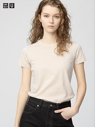Футболка, Классическая модель, Япония, Uniqlo, Трикотаж, Новый, Стандарт