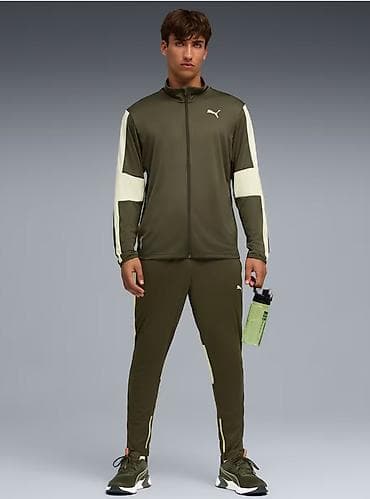Мужской спортивный костюм, L, Puma, Новый, цвет - Зеленый, Самовывоз, Платная доставка