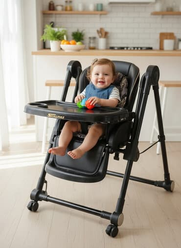 реклайнер кресло: Стульчик для кормления, Б/у, Skillmax, Другой вид, цвет - Черный — 1