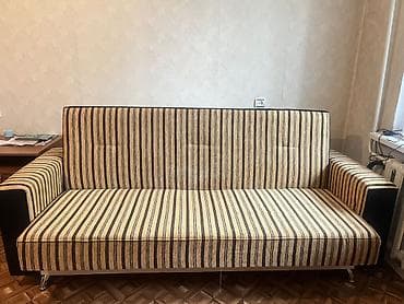 кресло диван раскладной: Комплект мягкой мебели, Б/у, Самовывоз, цвет - Бежевый — 1