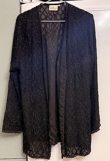 Элегантный женский кардиган-накидка черного цвета. Идеальный вариант