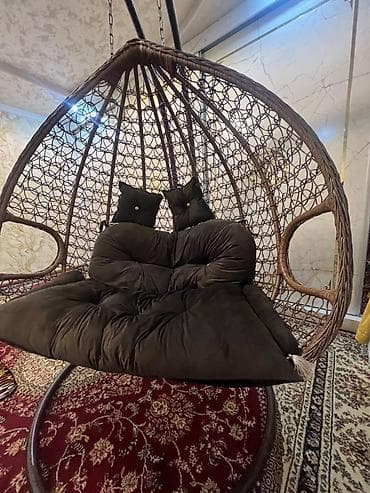 качели для взрослых купить: Подвесное кресло, Новый, цвет - Коричневый — 2