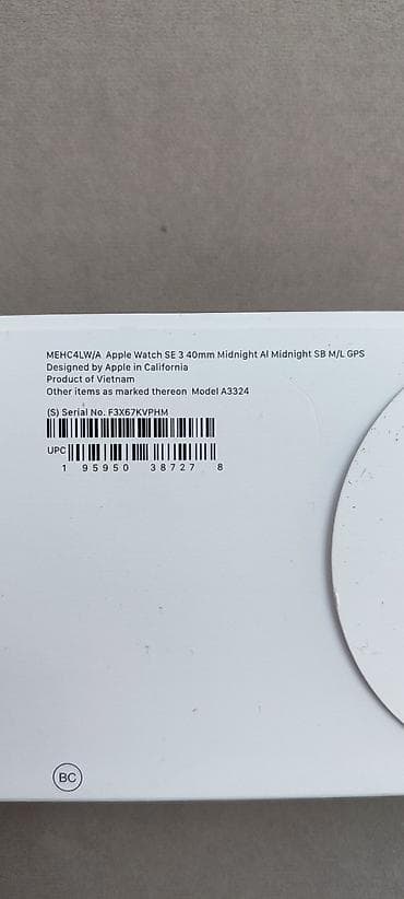 Apple Watch: Iwatch SE 3, 40mm, midnight, model:A3324. Новая запечатанная в — 3