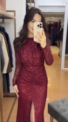 брендовые кошельки: Вечернее платье, Русалка, Длинная модель, С рукавами, S — 5