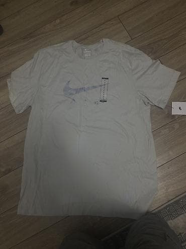 Мужская футболка, L, Nike, Новый, цвет - Белый, Платная доставка