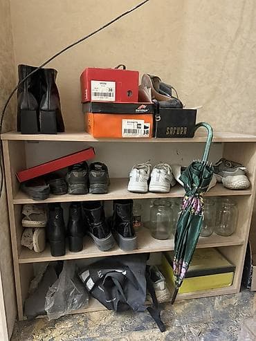 гардеробы: Тумба и подставка для обуви, Б/у, МДФ, Самовывоз, цвет - Бежевый — 1