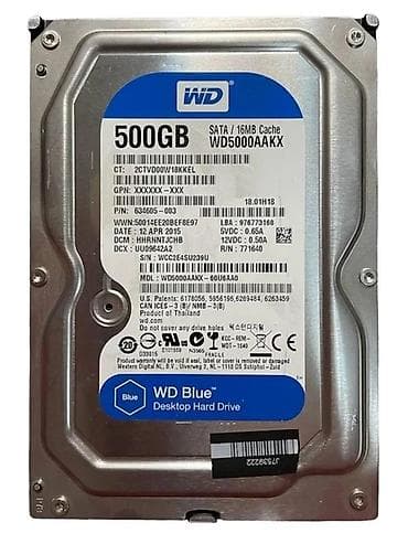 hdd ssd: Накопитель для ПК, Б/у, Western Digital (WD), HDD, 512 ГБ, 3.5", Для ПК — 1