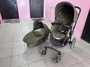 коляска адамекс: Детская коляска 2 в 1, оливковый цвет. В комплекте: - прогулочный блок — 1